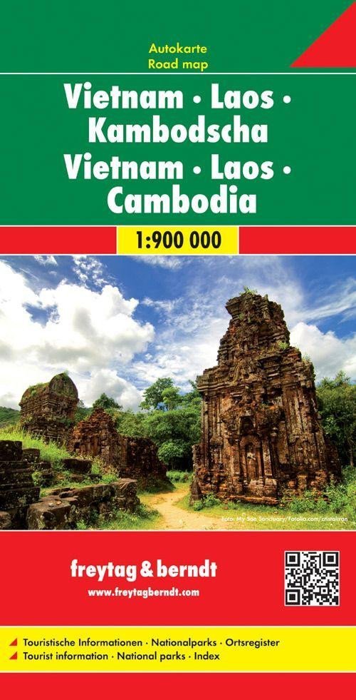 Levně AK 186 Vietnam, Laos, Kambodža 1:900 000 / automapa