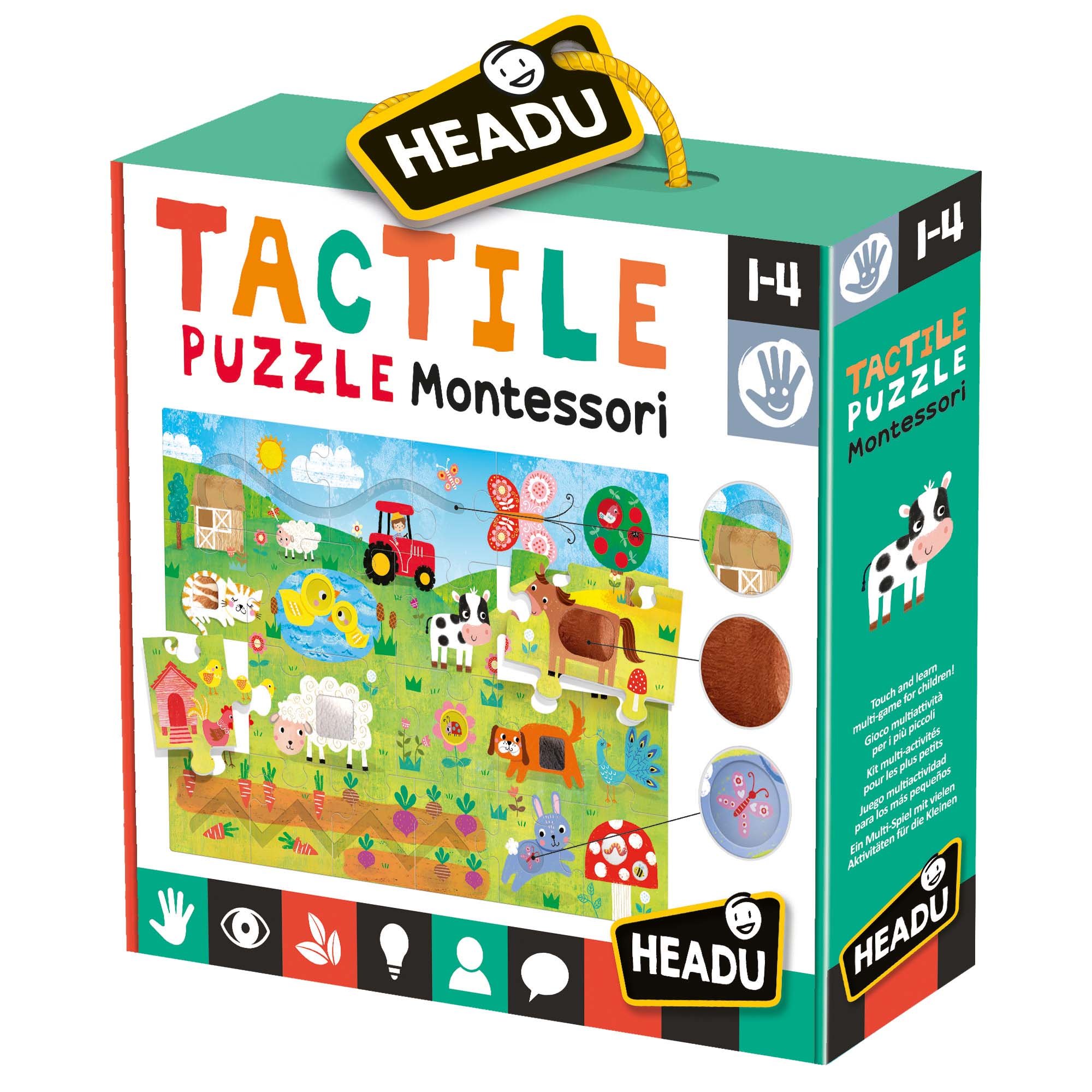 Levně HEADU: Montessori hmatové puzzle