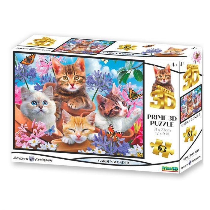 Levně Puzzle 3D - Zahrada / 63 dílků