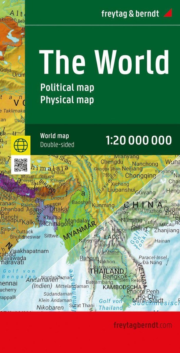Mapa světa 1:20.000.000 / politická, fyzická (mezinárodní verze)
