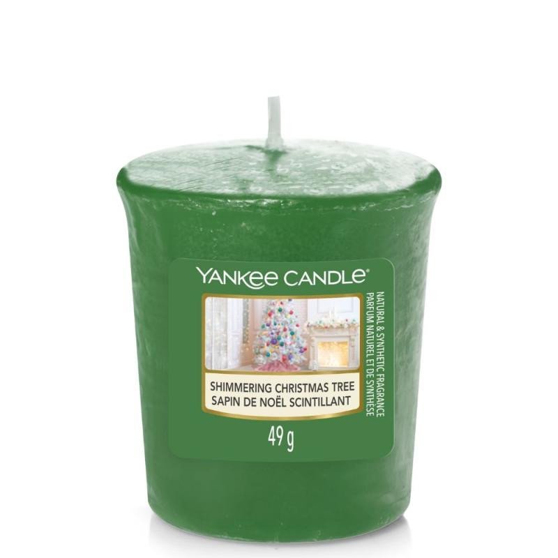 Levně YANKEE CANDLE Shimmering Christmas Tree svíčka 49g votivní