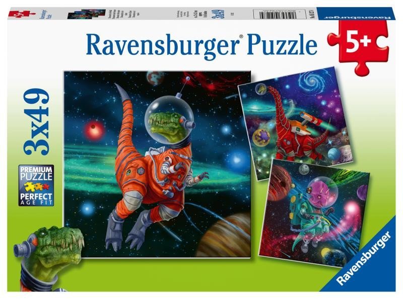 Levně Ravensburger Puzzle - Dinosauří svět 3 x 49 dílků
