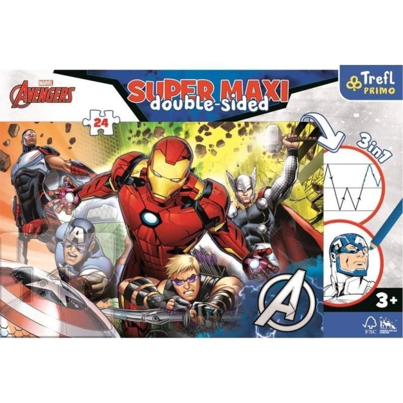 Levně Trefl Puzzle Avengers super maxi 24 dílků - oboustranné