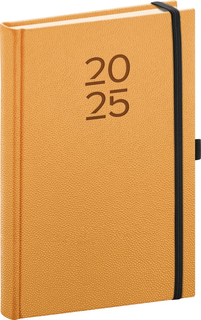 Levně NOTIQUE Denní diář Vellum 2025, oranžový, 15 x 21 cm