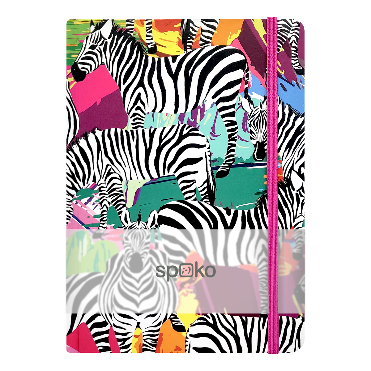 Spoko zápisník, JungleII (zebra), A5, 75 g, 96 stránek, linkovaný - 3ks