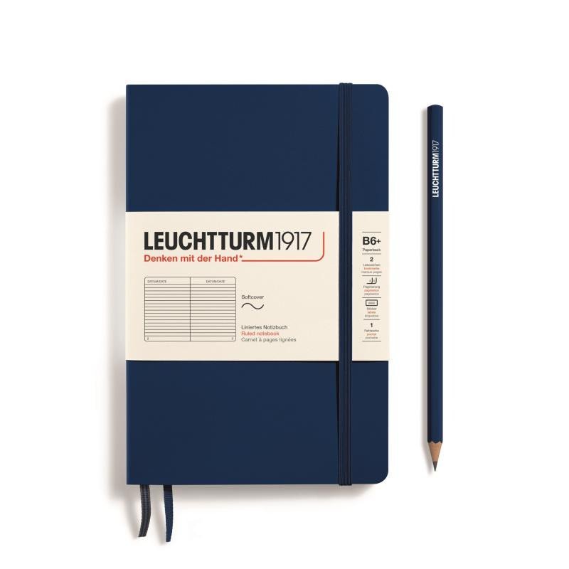 Levně Leuchtturm1917 Zápisník Navy Softcover B6+ linkovaný