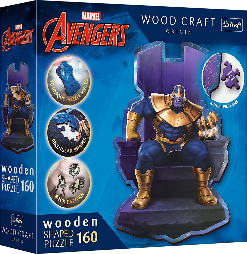 Levně Puzzle Wood Craft Origin Thanos na trůnu 160 dílků - Trefl