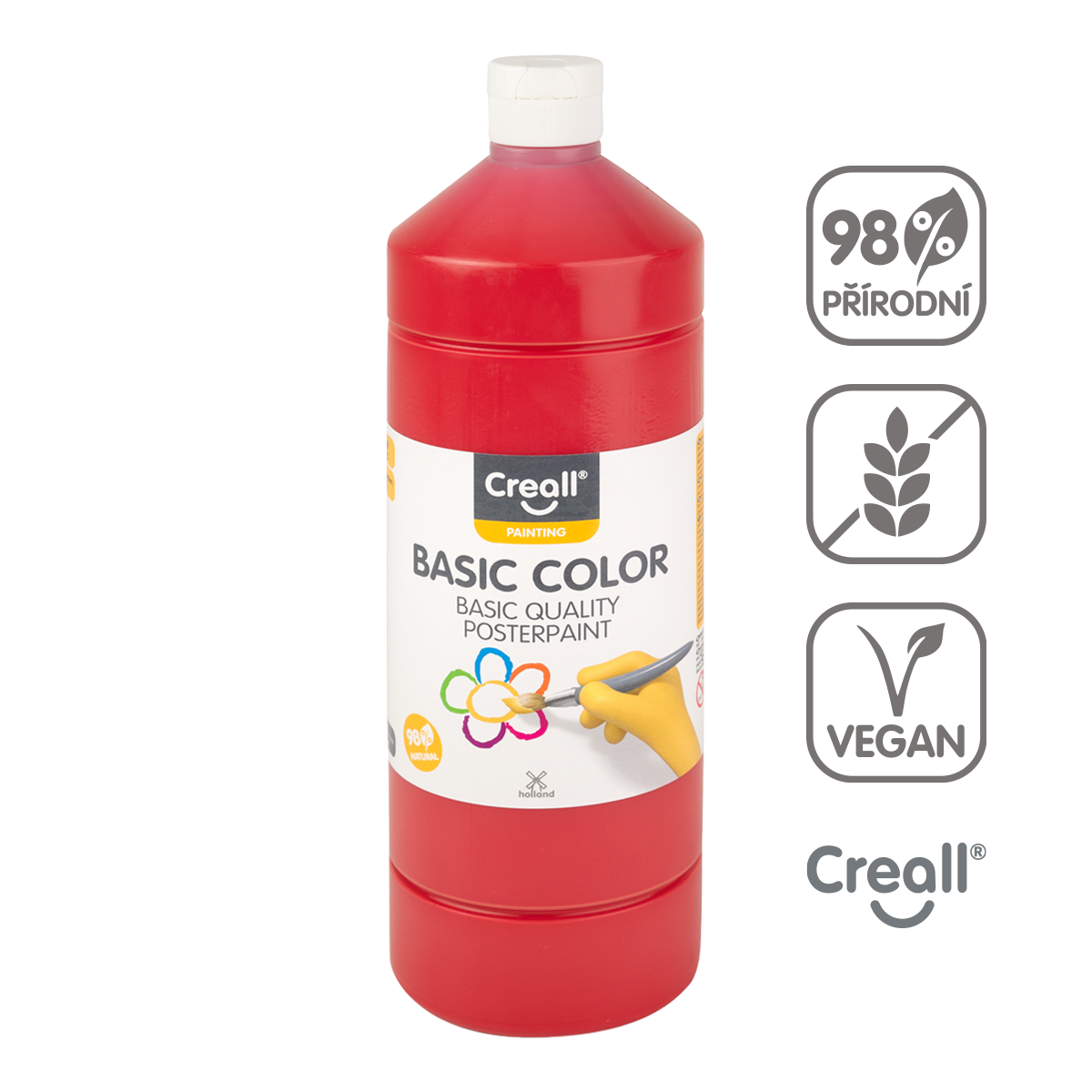 Levně Creall temperová barva, 1000 ml, červená