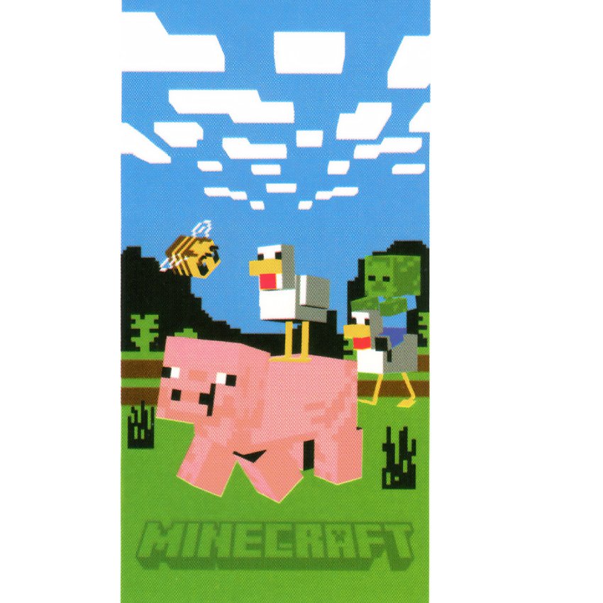 Levně Dětská osuška Minecraft Prase a Kachna