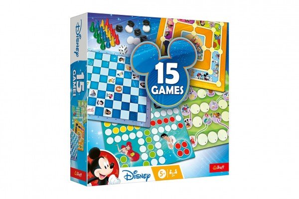 Levně Sada 15 her Disney společenká hra v krabici 24,5x24,5x6cm