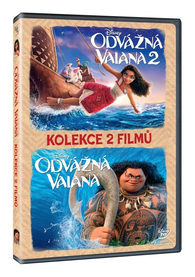 Levně Odvážná Vaiana kolekce 1+2 2DVD