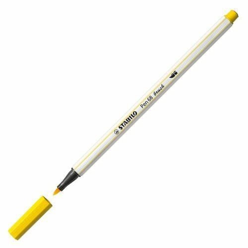 Levně Fixa STABILO Pen 68 brush žlutá