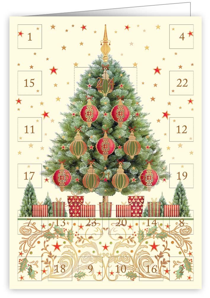 QUIRE PUBLISHING Přání adventní kalendář 6384 QP - vánoční