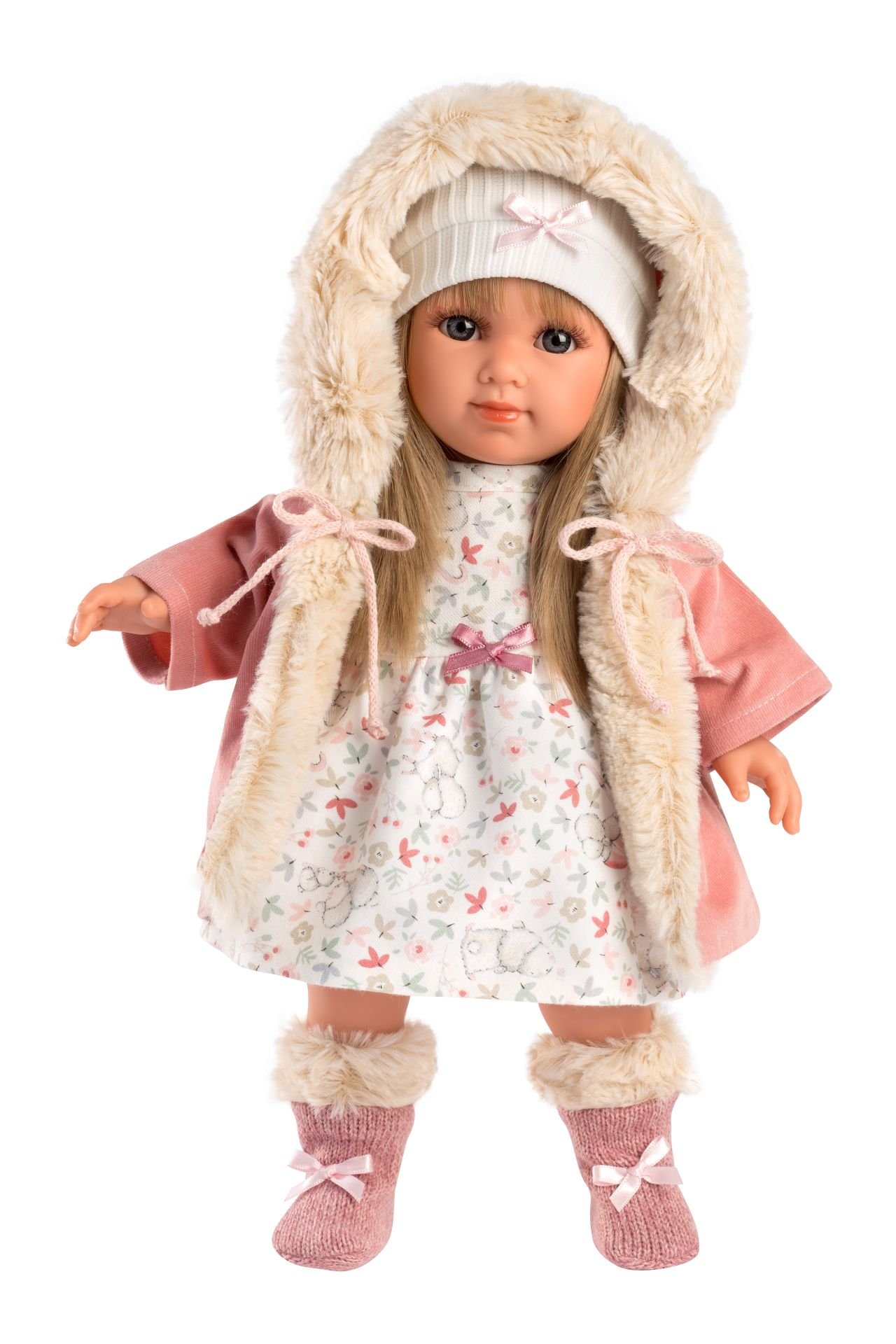 Levně Llorens 53541 ELENA - realistická panenka s měkkým látkovým tělem - 35 cm