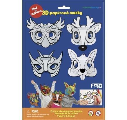 Levně 3D Karnevalové masky - sova, jelen, králíček, superhrdina