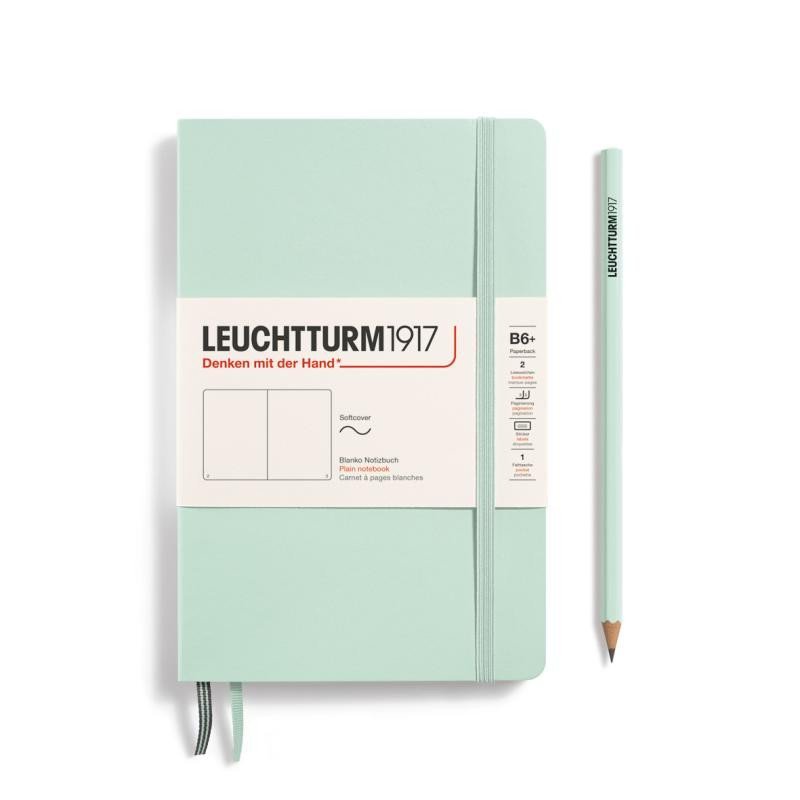 Levně Leuchtturm1917 Zápisník Mint Green Softcover B6+ čistý