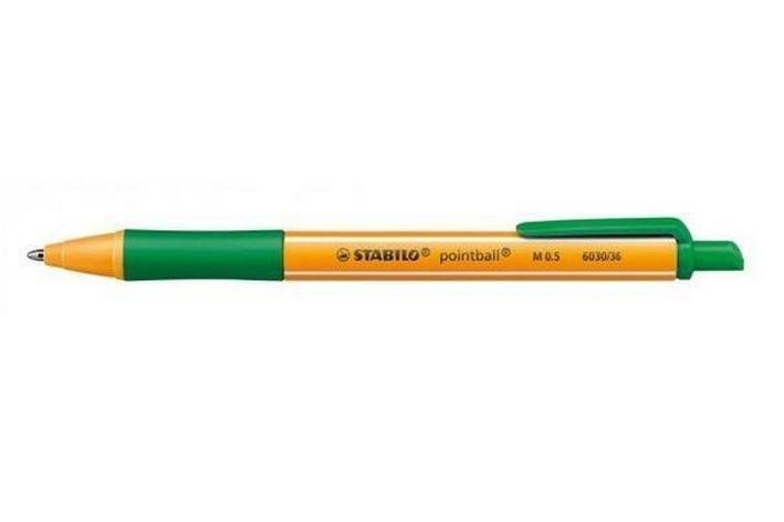 Levně Kuličkové pero STABILO pointball zelené