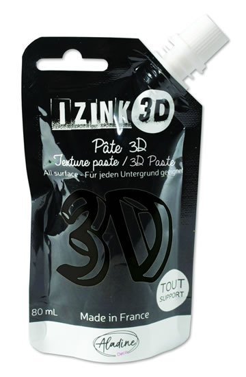 Levně Reliéfní pasta 3D IZINK - caviar, černá, 80 ml