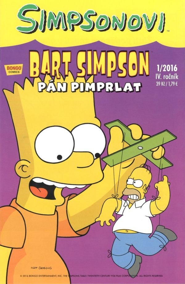 Levně Simpsonovi - Bart Simpson 1/2016 - Pán pimprlat - Matthew Abram Groening