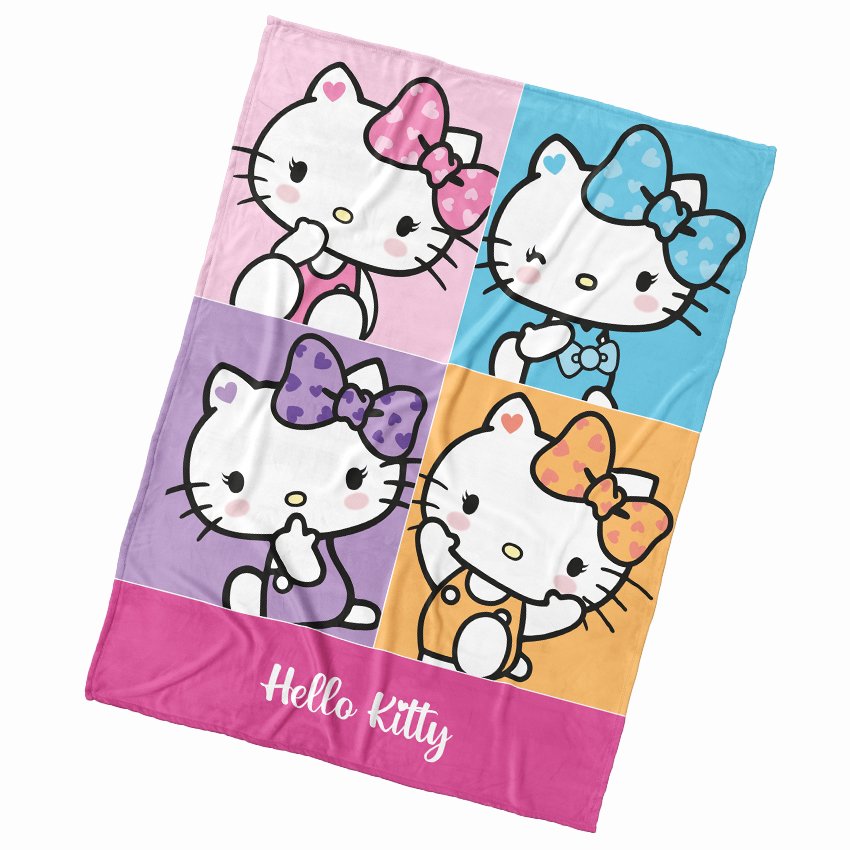 Levně Dětská deka Hello Kitty Portréty 130x170 cm