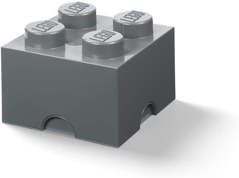 Levně Úložný box LEGO 4 - tmavě šedý