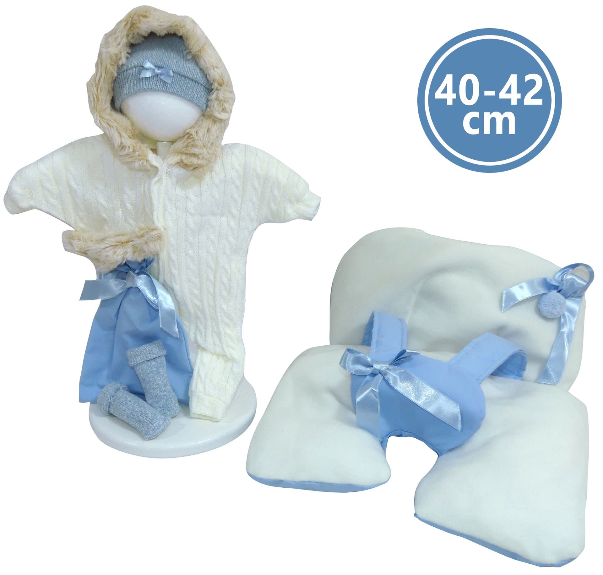Levně Llorens M740-77 obleček pro panenku miminko NEW BORN velikosti 40-42 cm