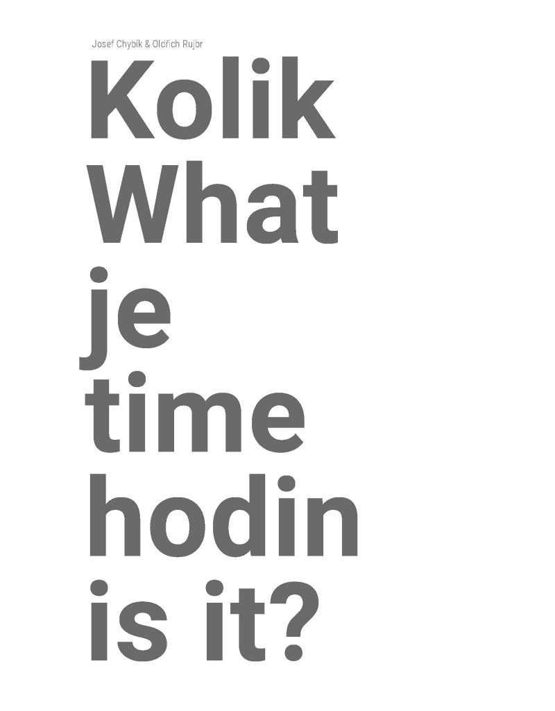 Kolik je hodin? / What time is it? - Josef Chybík