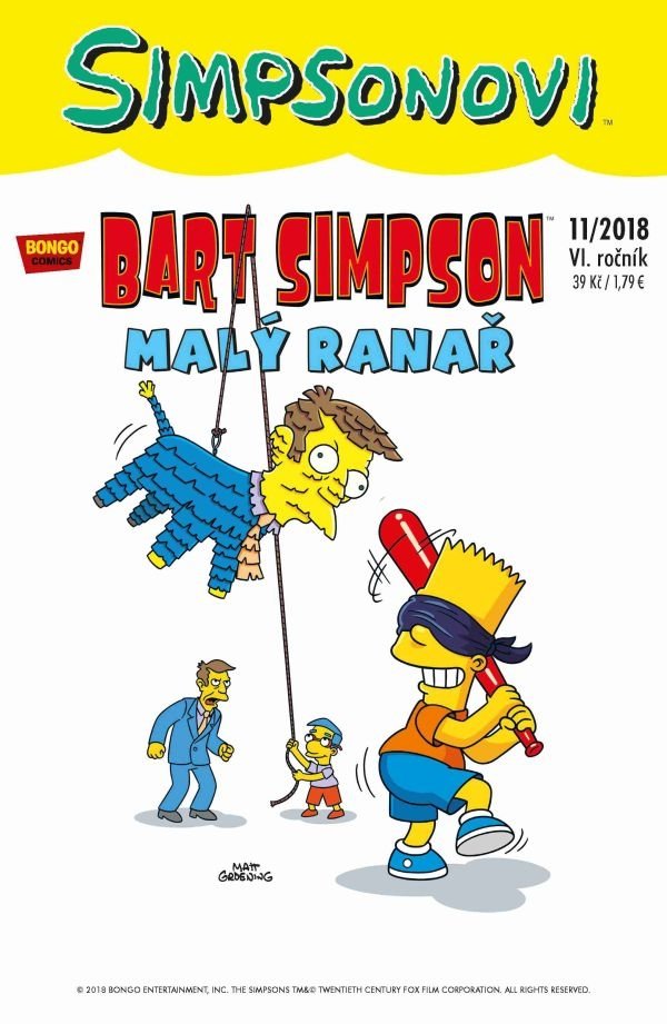 Simpsonovi - Bart Simpson 11/2018 - Malý ranař - autorů kolektiv