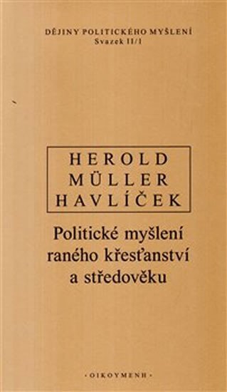 Dějiny politického myšlení II/1 - Aleš Havlíček