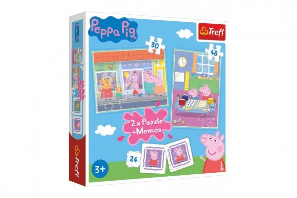 Levně Trefl Puzzle Peppa Pig / 30+48 dílků+pexeso