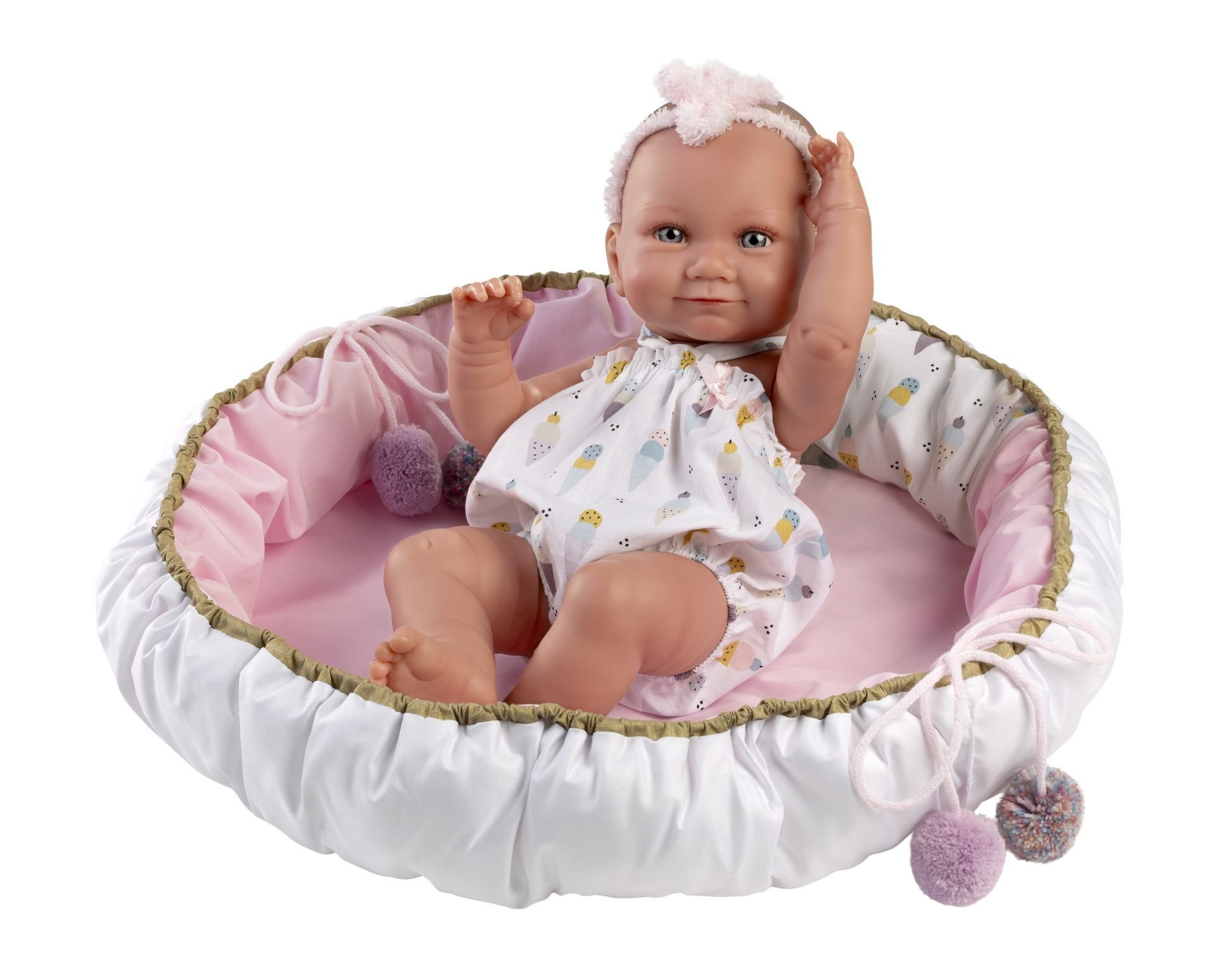 Levně Llorens 73806 NEW BORN HOLČIČKA - realistická panenka miminko s celovinylovým tělem - 40 cm