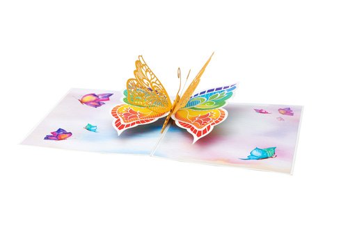 Levně 3D přání Šťastný motýl