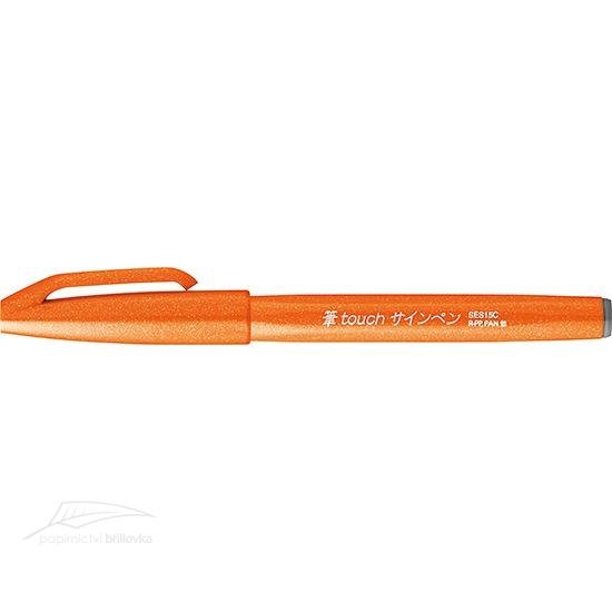 Levně Popisovač Pentel Touch Brush - oranžový