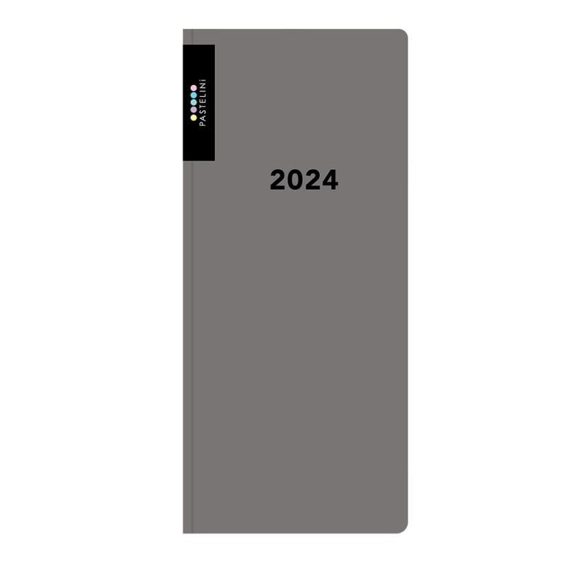 Levně Diář PVC měsíční 2024 PASTELINI - šedá