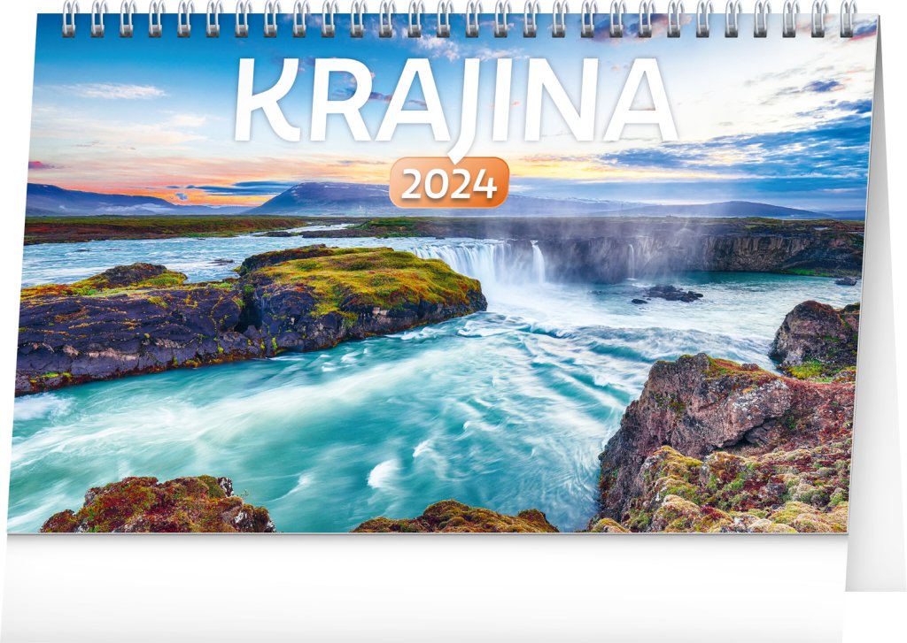 Levně Kalendář 2024 stolní: Krajina CZ/SK, 23,1 × 14,5 cm