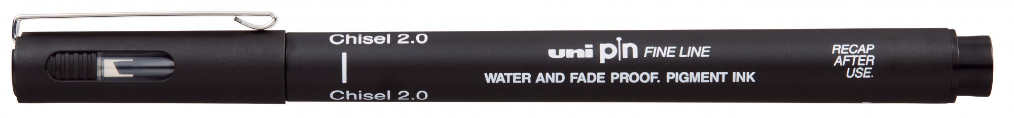 UNI PIN CS2 liner se seříznutým hrotem, 2,0 mm, černý