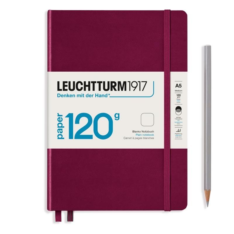 Levně Leuchtturm1917 Zápisník 120G Port Red A5 čistý