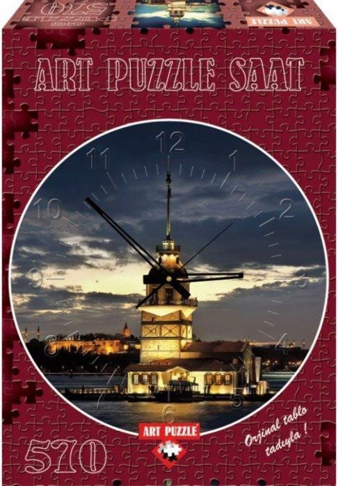 Levně Puzzle hodiny Turecko Maiden´s Tower 570 dílků