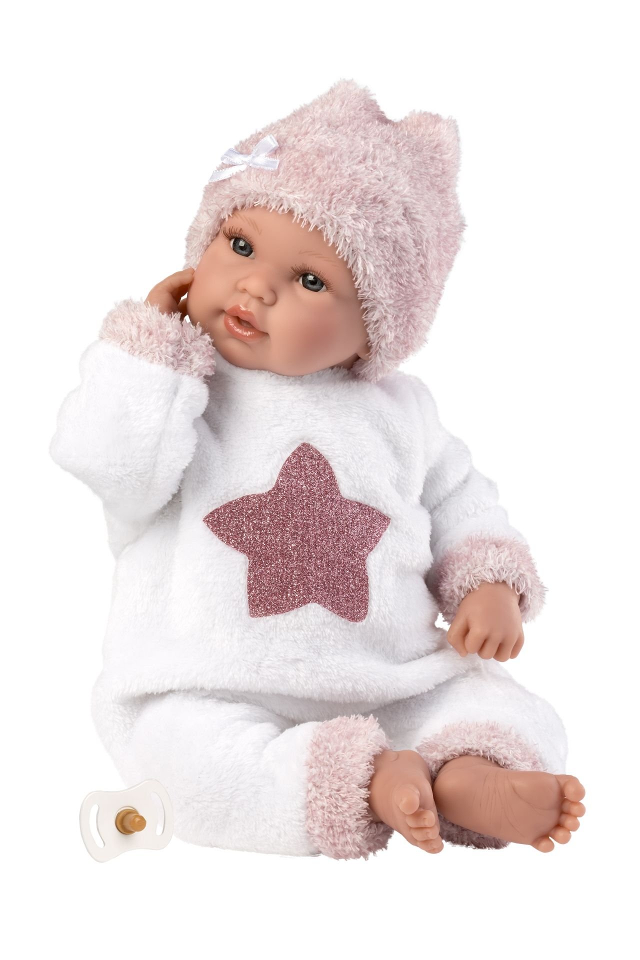 Levně Llorens 63648 NEW BORN - realistická panenka miminko se zvuky a měkkým látkovým tělem - 36 cm