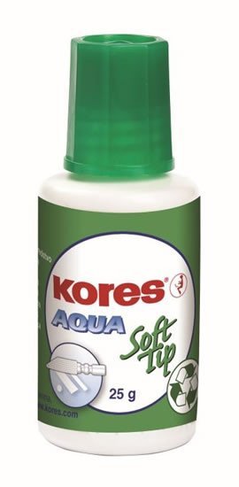 Levně Kores Opravný lak Aqua Soft tip 25g s houbičkou