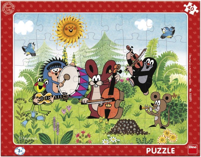 Deskové puzzle Krtek a kapela 40 dílků - Dino
