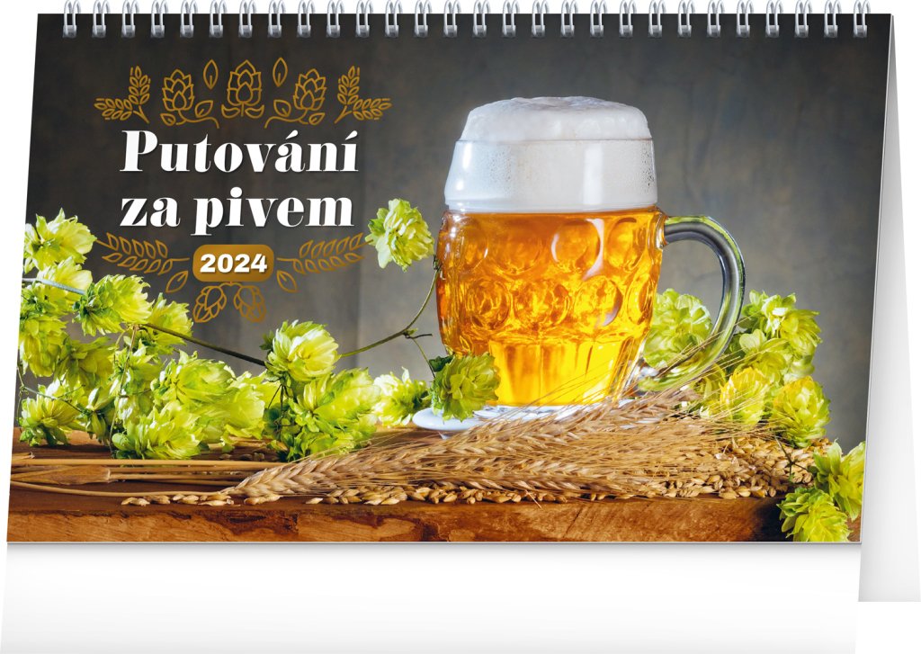 Levně Kalendář 2024 stolní: Putování za pivem, 23,1 × 14,5 cm