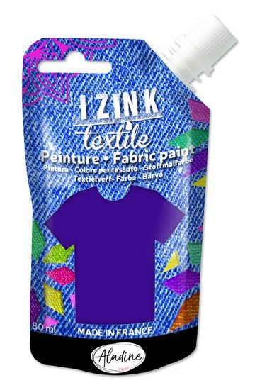 Levně Textilní barva IZINK Textile - fialová, 80 ml