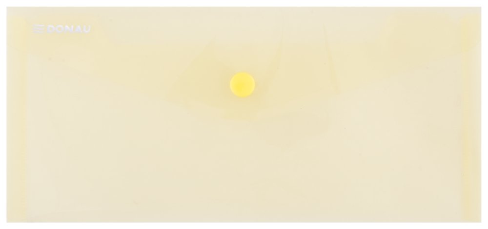 Levně DONAU obálka s drukem průhledná, DL, PP, žlutá - 10ks