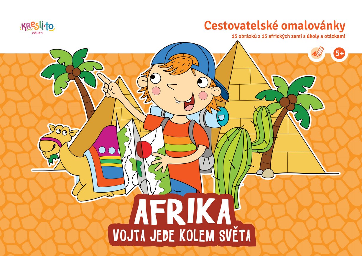 Levně Cestovatelské omalovánky / Vojta jede do světa Afrika - Tereza Kepáková (ilustrátorka)