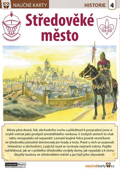 Levně Středověké město - Naučná karta