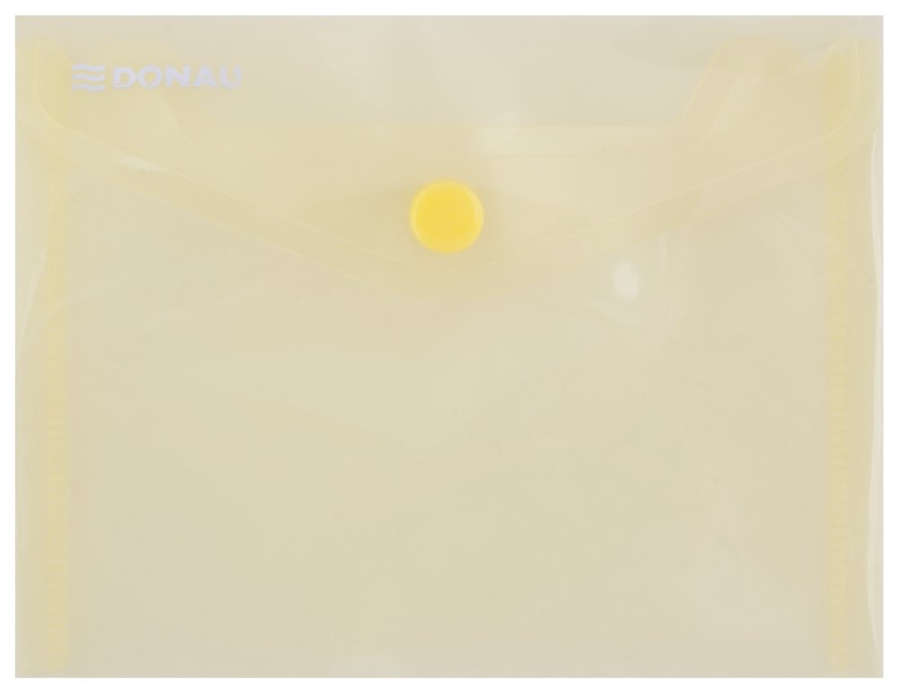 Levně DONAU obálka s drukem průhledná, A6, PP, žlutá - 10ks
