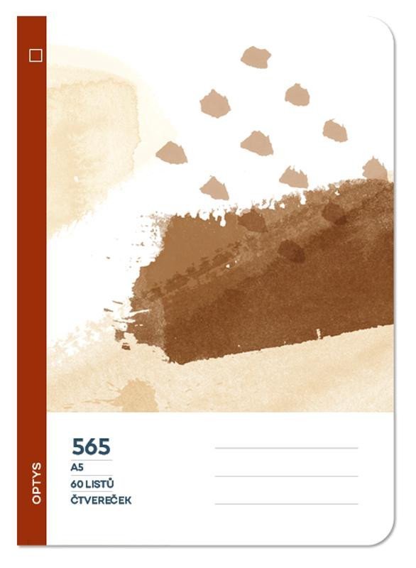 Levně Optys Školní sešit 565 bezdřevý čtvereček - čokoláda