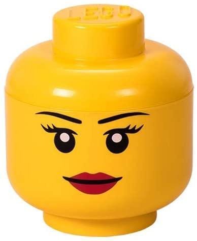 Úložný box LEGO hlava (velikost S) - dívka
