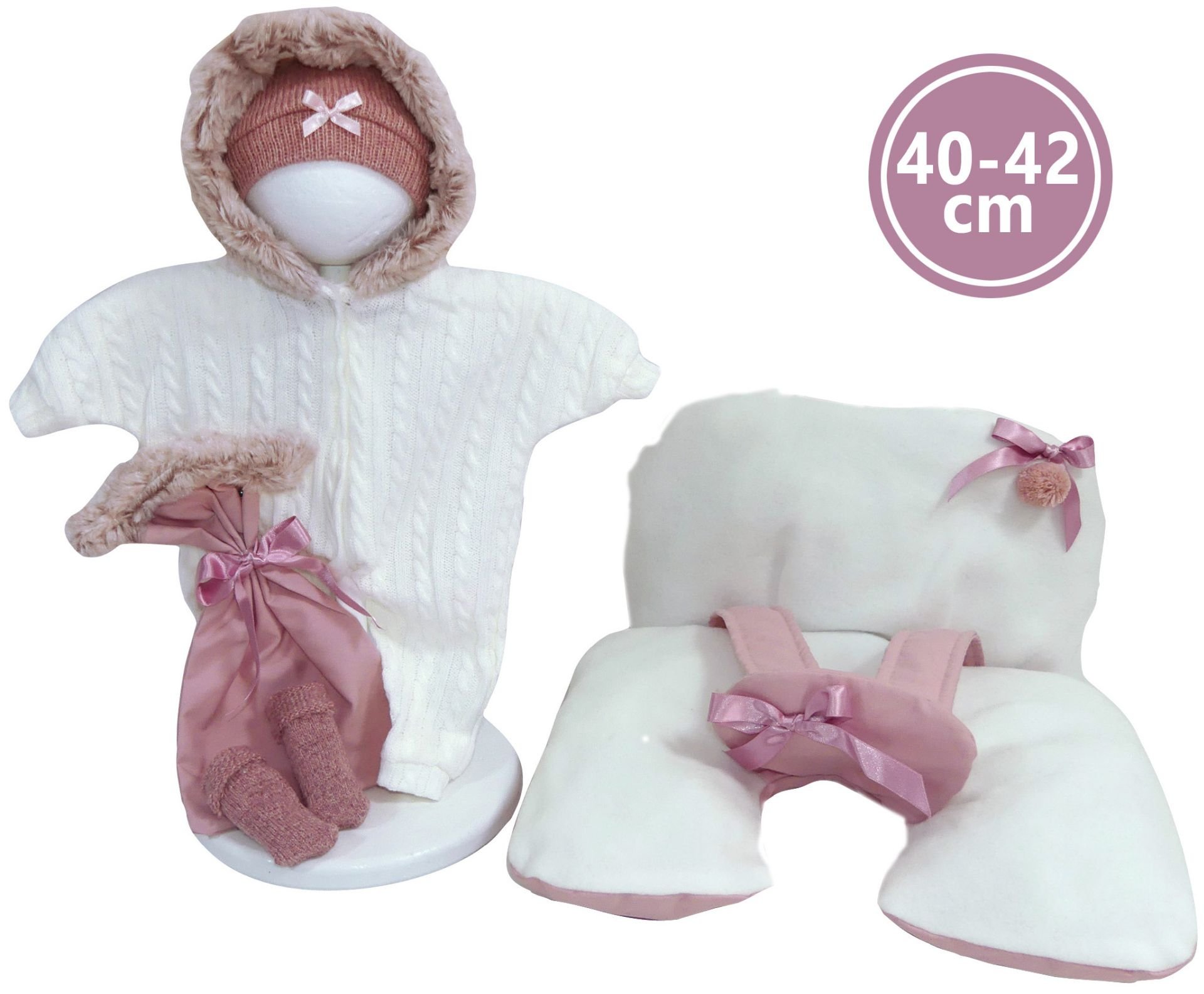 Levně Llorens M740-78 obleček pro panenku miminko NEW BORN velikosti 40-42 cm